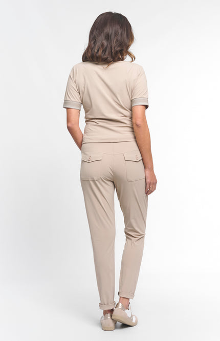 Zoso Travel T-Shirt Desiree Sand Stone 261 Stretchshop.nl