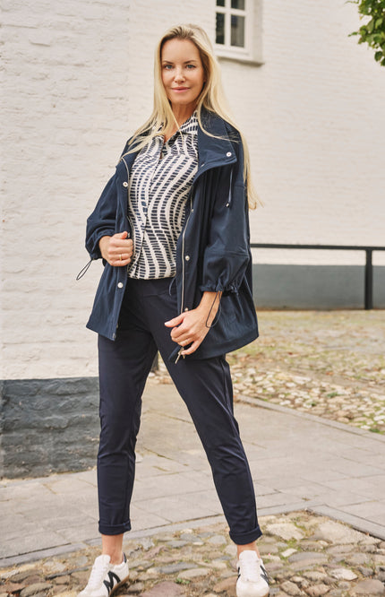 Zoso Blouse Edith Kit Night Blue 261 Stretchshop.nl