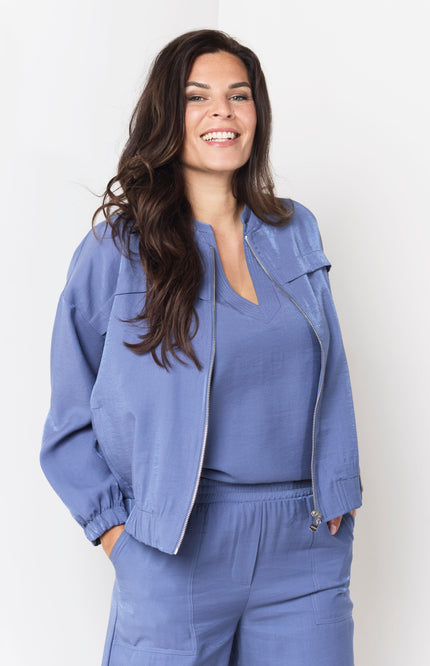 Zoso Blouse Josine Blue 261 Stretchshop.nl