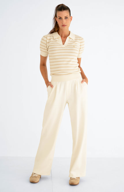 Zizo Broek Savelly Offwhite Light Sand Stretchshop.nl