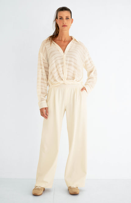 Zizo Broek Savelly Offwhite Light Sand Stretchshop.nl