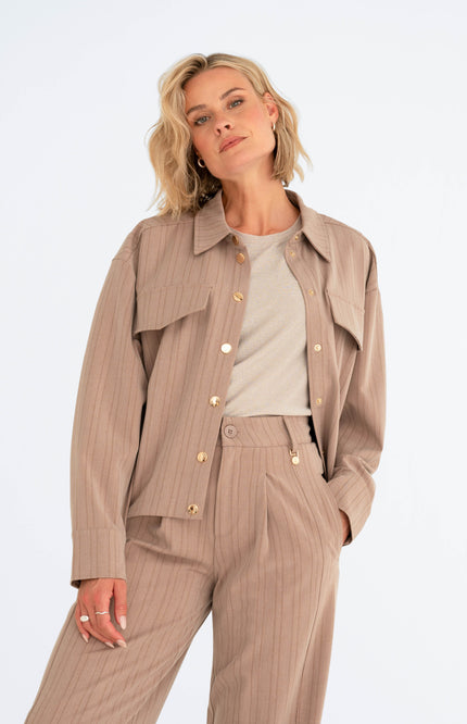 Zizo Jacket Saley Mocca Mouse Stretchshop.nl