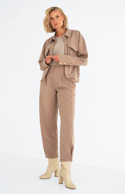 Zizo Jacket Saley Mocca Mouse Stretchshop.nl