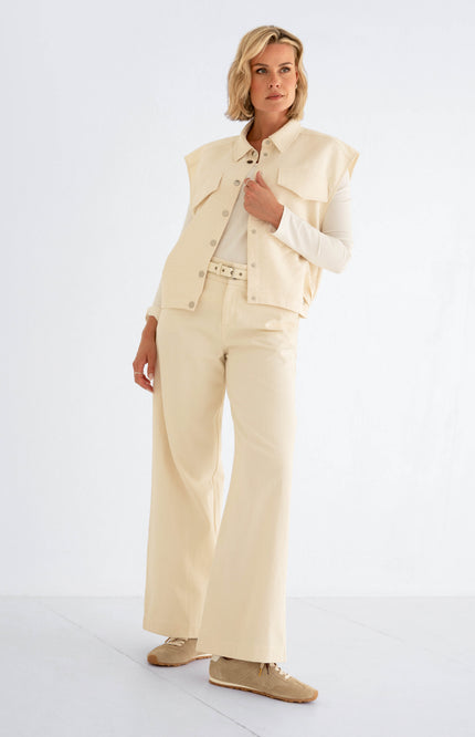 Zizo Broek Sella Offwhite Stretchshop.nl