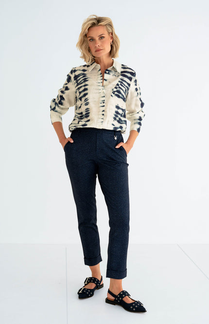 Zizo Broek Persey Navy Stretchshop.nl