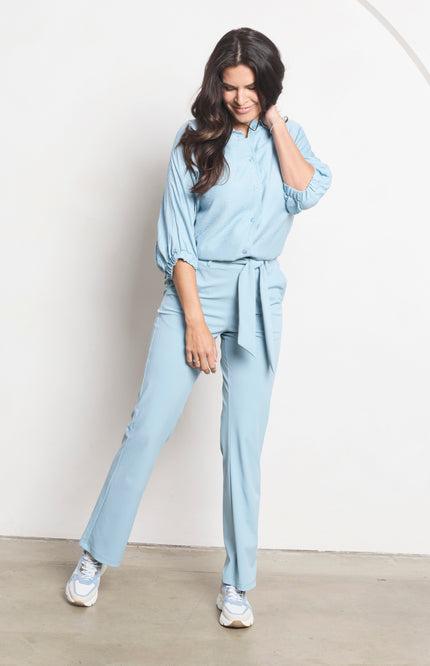 Zoso Blouse Vivian Sea Green 261 Stretchshop.nl