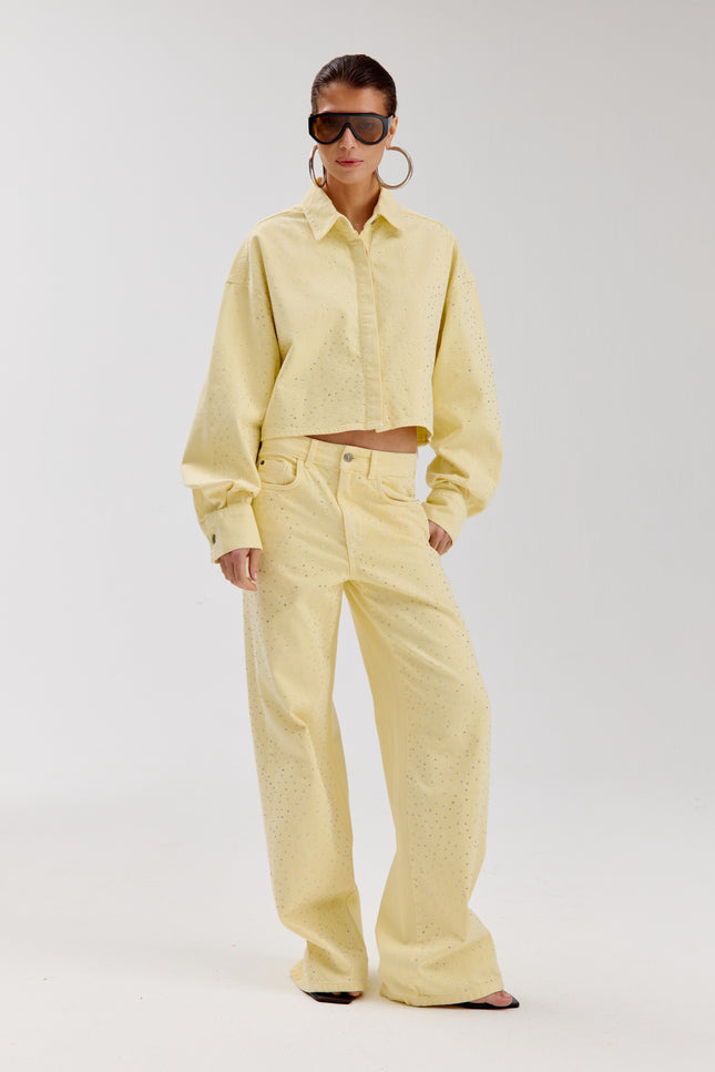 Harper & Yve Jeans Mayra Light Yellow SS6D107 Stretchshop.nl
