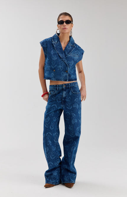 Harper & Yve Jeans Mayra Mid Blue SS6D109 Stretchshop.nl