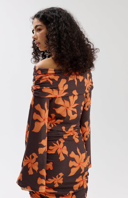 Harper & Yve Rok Joey Wild Flower Orange SS6T001 Stretchshop.nl