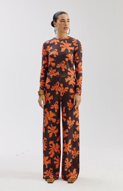 Harper & Yve Broek Jane Wild Flower Orange SS6T103 Stretchshop.nl