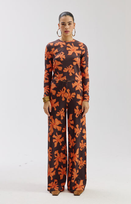 Harper & Yve Broek Jane Wild Flower Orange SS6T103 Stretchshop.nl