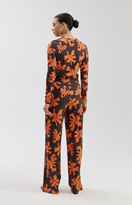 Harper & Yve Broek Jane Wild Flower Orange SS6T103 Stretchshop.nl