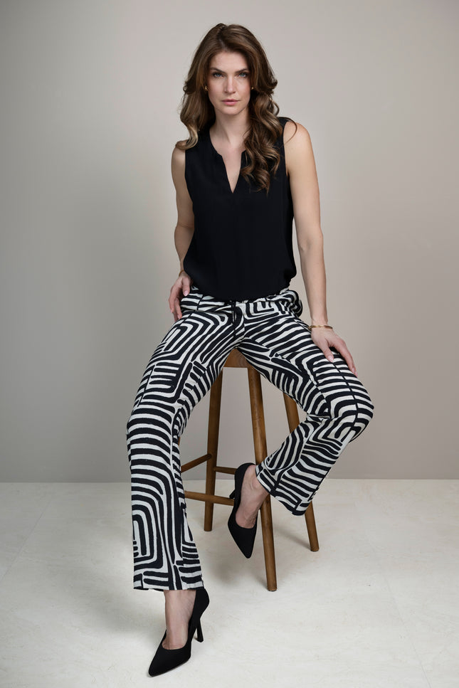 Elvira Casuals Broek Abby African Zebra Stretchshop.nl