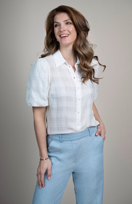 Elvira Casuals Blouse Katy Offwhite Stretchshop.nl