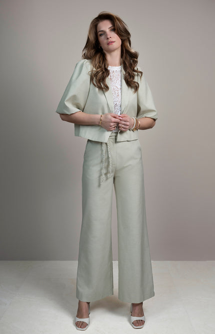 Elvira Casuals Blazer Yara Sage Linnen Stretchshop.nl