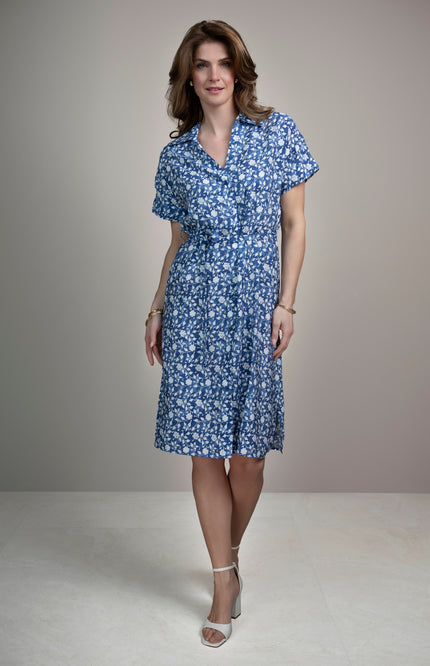 Elvira Casuals Jurk Sophia Greek Flowers Stretchshop.nl