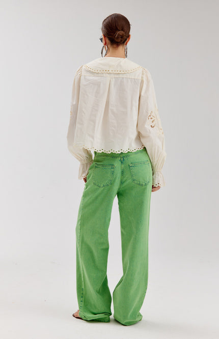 Harper & Yve Jeans Yve Vibrant Green HS6D106 Stretchshop.nl