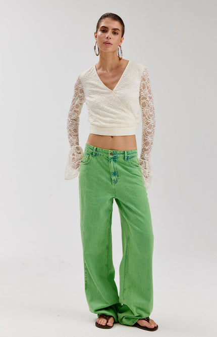 Harper & Yve Jeans Yve Vibrant Green HS6D106 Stretchshop.nl