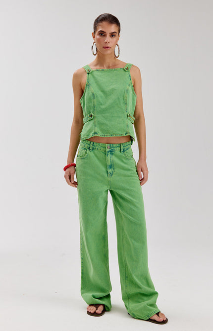 Harper & Yve Jeans Yve Vibrant Green HS6D106 Stretchshop.nl