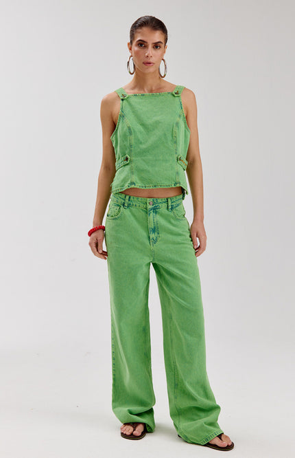 Harper & Yve Top Zey Vibrant Green HS6D400 Stretchshop.nl