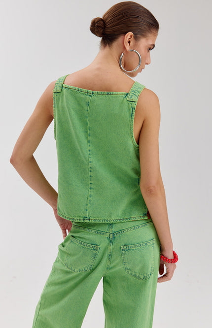 Harper & Yve Top Zey Vibrant Green HS6D400 Stretchshop.nl