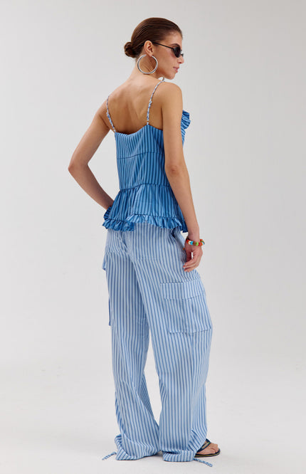 Harper & Yve Broek Daan Blue Stripe HS6P103 Stretchshop.nl