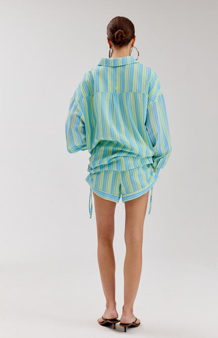 Harper & Yve Short Yessie Blue Yellow Stripe HS6P110 Stretchshop.nl