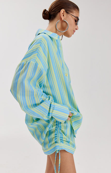 Harper & Yve Short Yessie Blue Yellow Stripe HS6P110 Stretchshop.nl