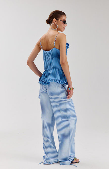 Harper & Yve Top Maren Blue Stripe HS6P405 Stretchshop.nl