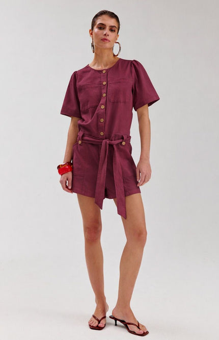 Harper & Yve Jumpsuit Yael Cassis HS6P700 Stretchshop.nl