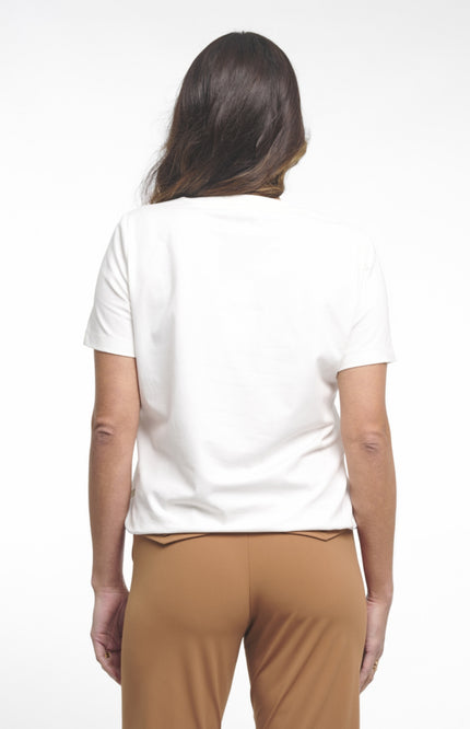 Zoso T-Shirt Journey White Summer Camel 262 Stretchshop.nl