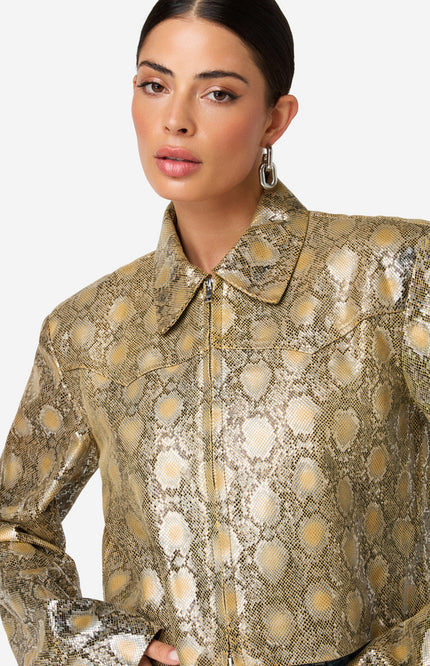 Ibana Jacket Jaylin Snake Serpent Metallic Stretchshop.nl