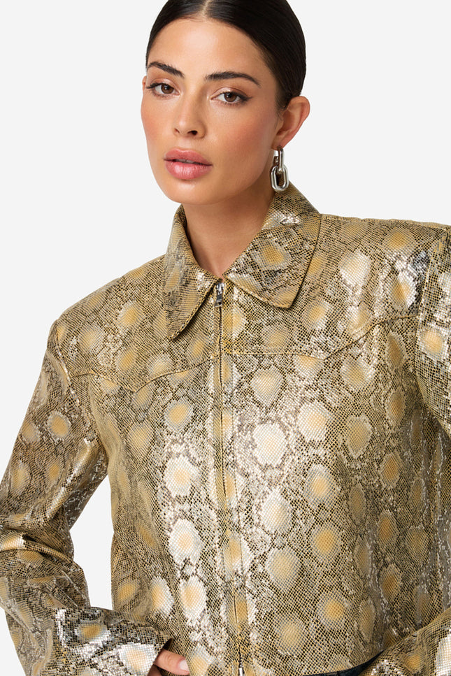 Ibana Jacket Jaylin Snake Serpent Metallic Stretchshop.nl