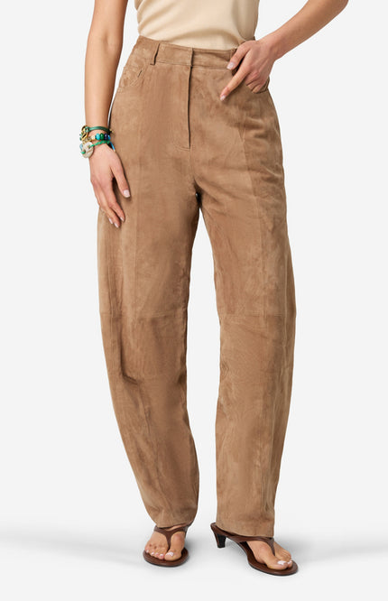 Ibana Broek Parla Suede Iced Coffee Stretchshop.nl