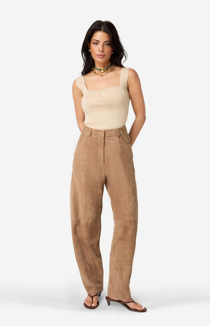 Ibana Broek Parla Suede Iced Coffee Stretchshop.nl