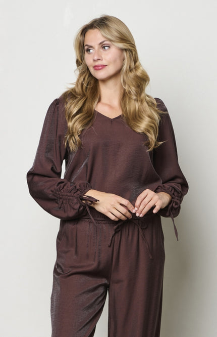 Blouse Marbelle Chocolate BL404