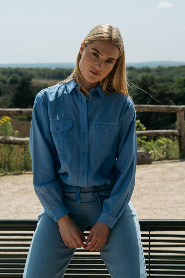 Maicazz Blouse Sammy Blue Stretchshop.nl