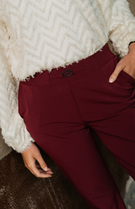 Travel Broek Pola Wine Red PA383