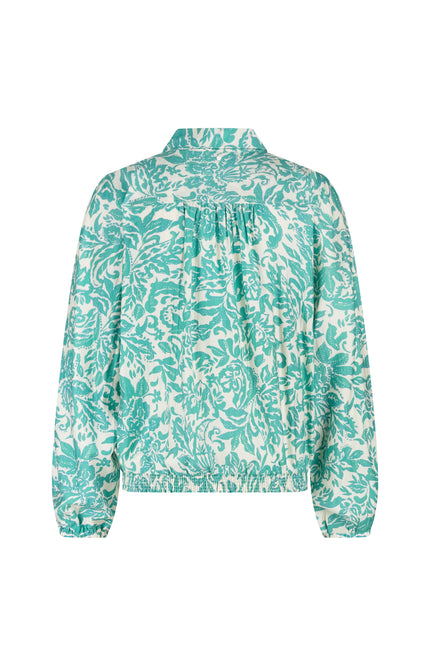 Tramontana Blouse Emerald Flourish C21-19-301 1 Stretchshop.nl