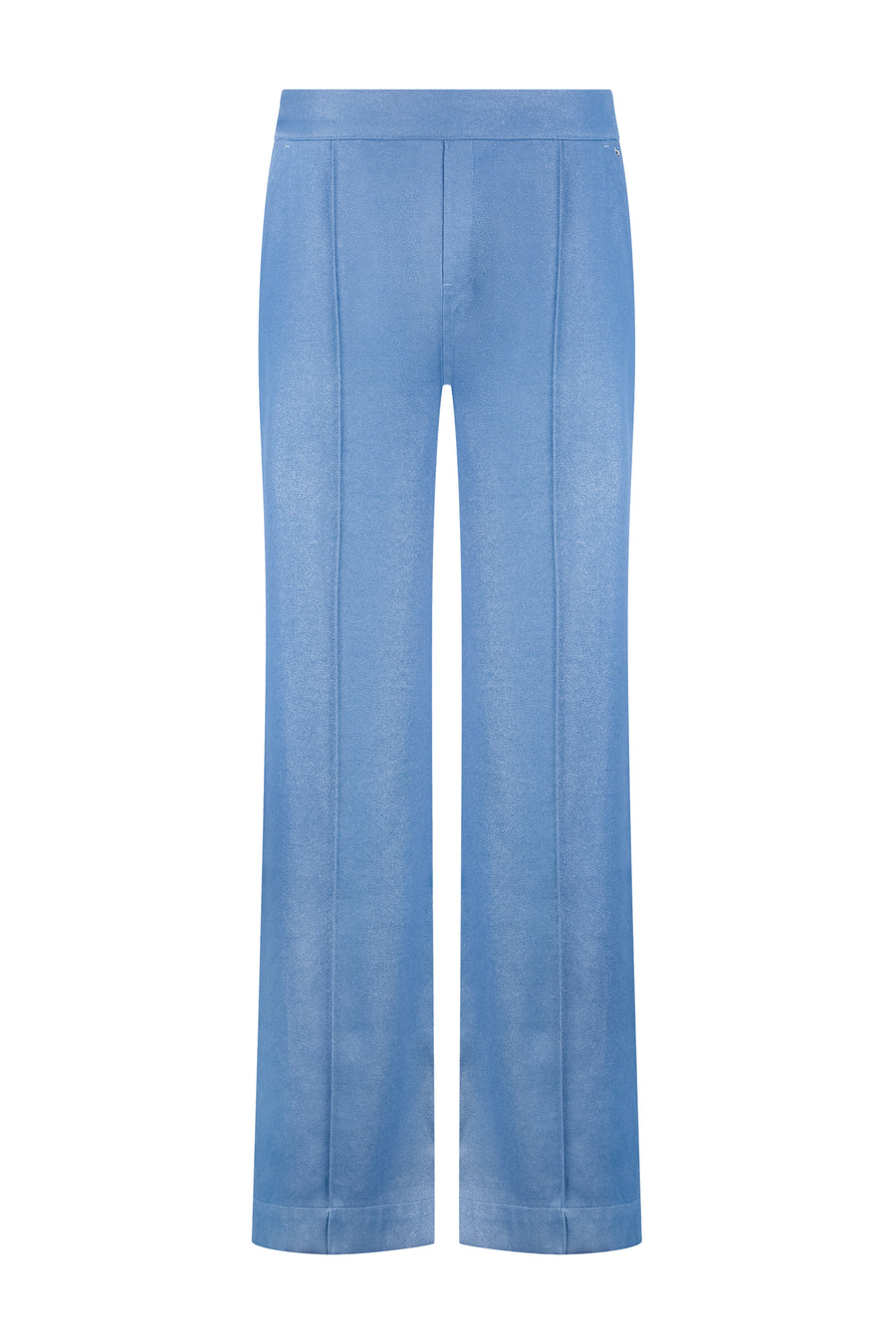 Brede blauwe coated broek van Tramontana, los vallend en luchtig model, perfect voor een stijlvolle, comfortabele look.