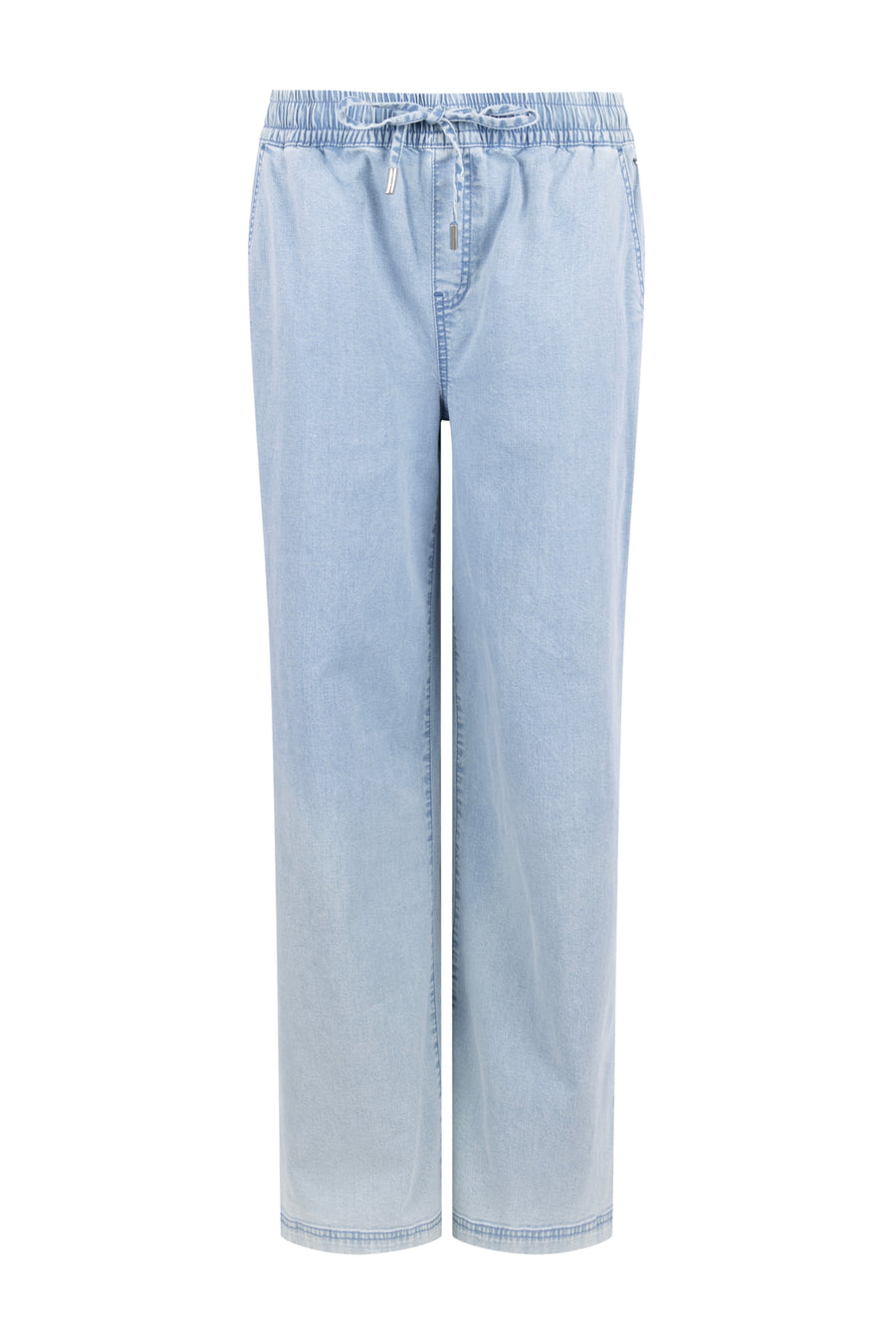 Lichte blauwe denim broek van Tramontana, casual stijl, zichtbaar op de afbeelding met details van het lichtgewicht materiaal.
