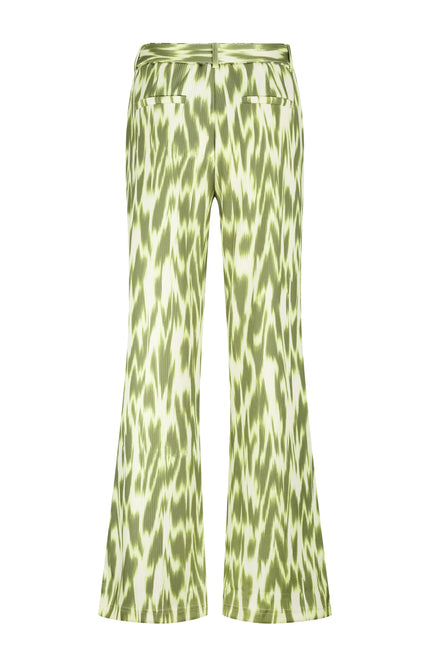 Tramontana Broek Wide Leg Green Fade Print Aloe C15-19-101 2 Stretchshop.nl