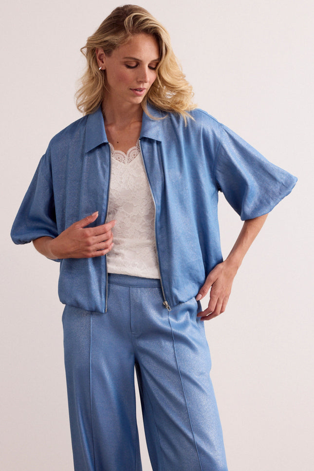 Tramontana Jacket Balloon Shaped Coated Breezy Blue C08-19-801 2 Stretchshop.nl