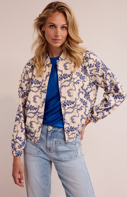 Tramontana Jacket Bomber Embroidered Stone C05-19-801 1 Stretchshop.nl
