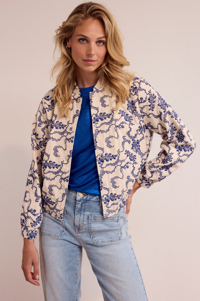 Tramontana Jacket Bomber Embroidered Stone C05-19-801 1 Stretchshop.nl