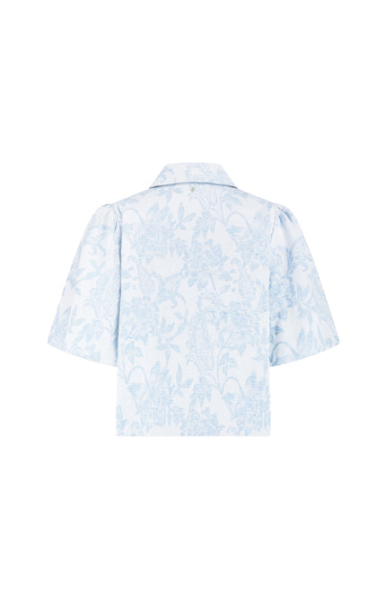 Tramontana Jacket Denim Jacquard Light Blue Denim C10-19-801 2 Stretchshop.nl