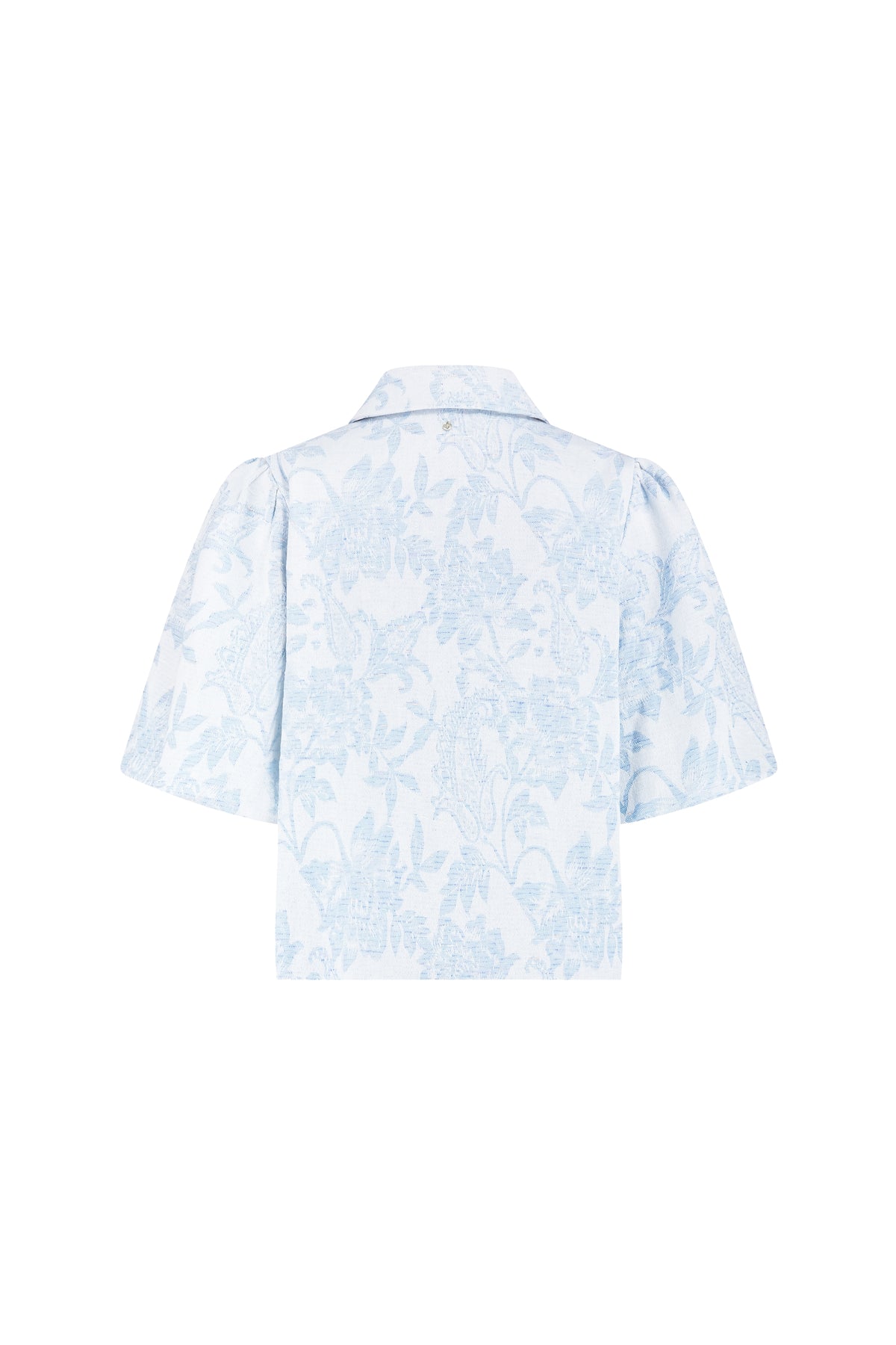 Lichtblauwe denim jas van Tramontana met jacquardpatroon, casual en stijlvol voor dagelijks gebruik.