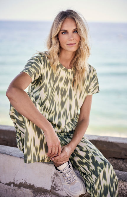 Tramontana Top Green Fade Print Aloe C15-19-401 2 Stretchshop.nl