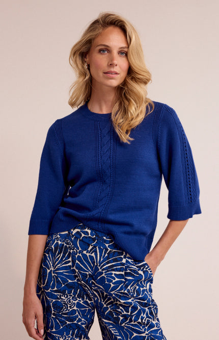 Tramontana Trui Wide-Sleeve Ink Y02-19-601 1 Stretchshop.nl
