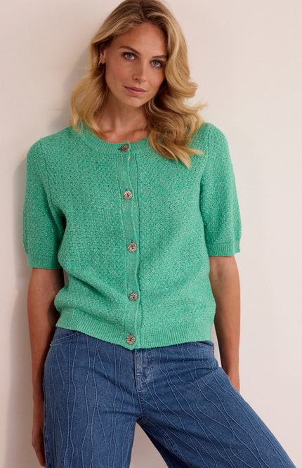 Tramontana Vest Fancy Yarn Emerald Y08-19-701 1 Stretchshop.nl